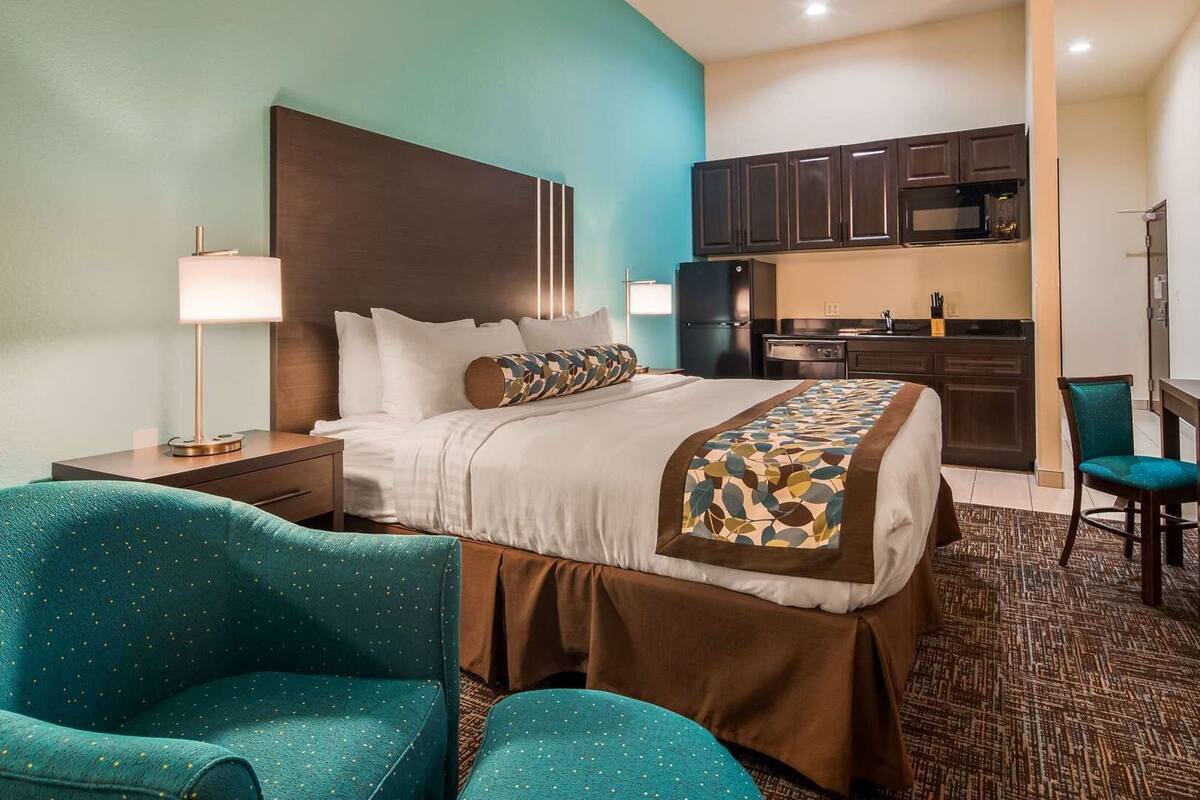 Premium bedding, down comforters, pillowtop beds, in-room safe