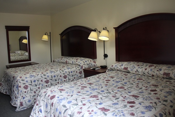 Standard Room, 2 Double Beds | Desk, WiFi (free), bed sheets