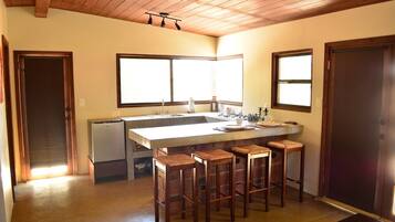 Villa | Private kitchen | Fridge, stovetop, coffee/tea maker, cookware/dishes/utensils