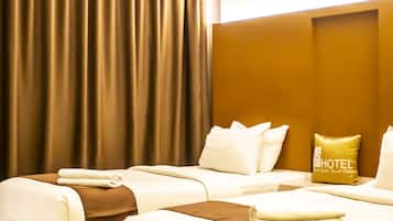 Desk, free WiFi, bed sheets