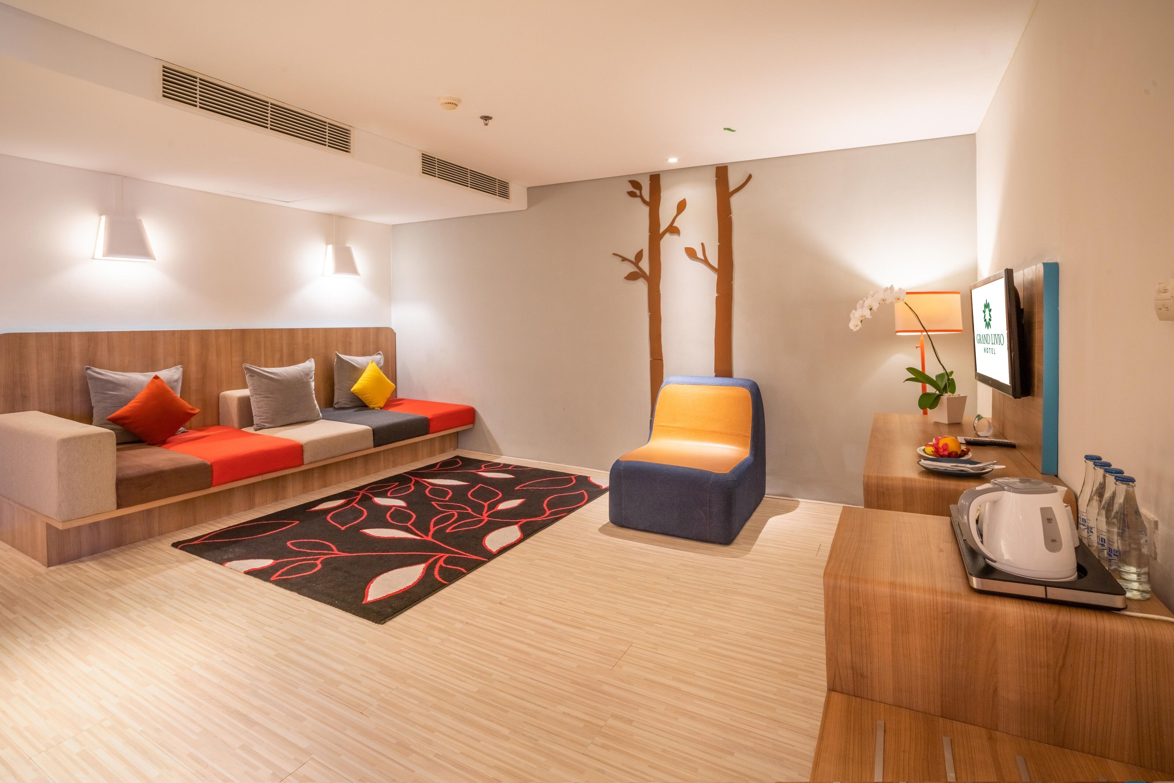 livio suite room | living area | led tv