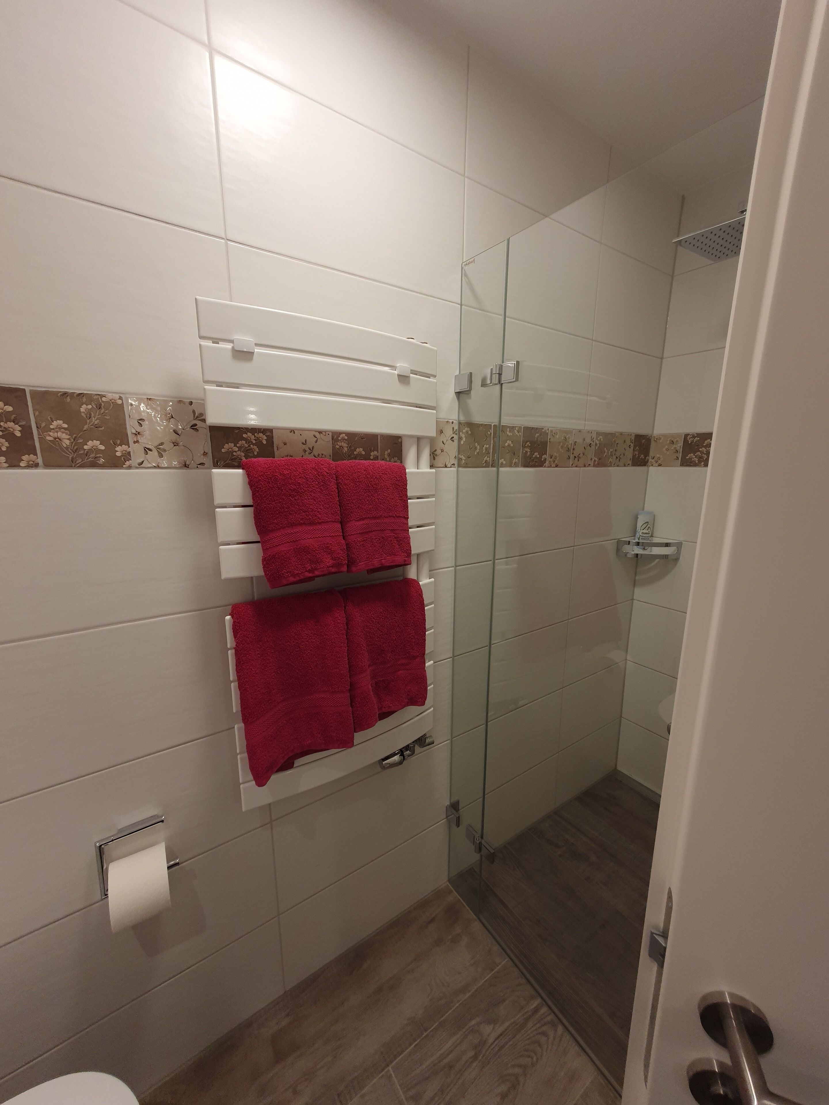 double room, private bathroom | bathroom | shower, hair dryer, towels