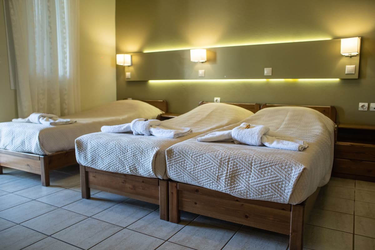 Standard Triple Room, Ground Floor | Desk, soundproofing, iron/ironing board, free WiFi
