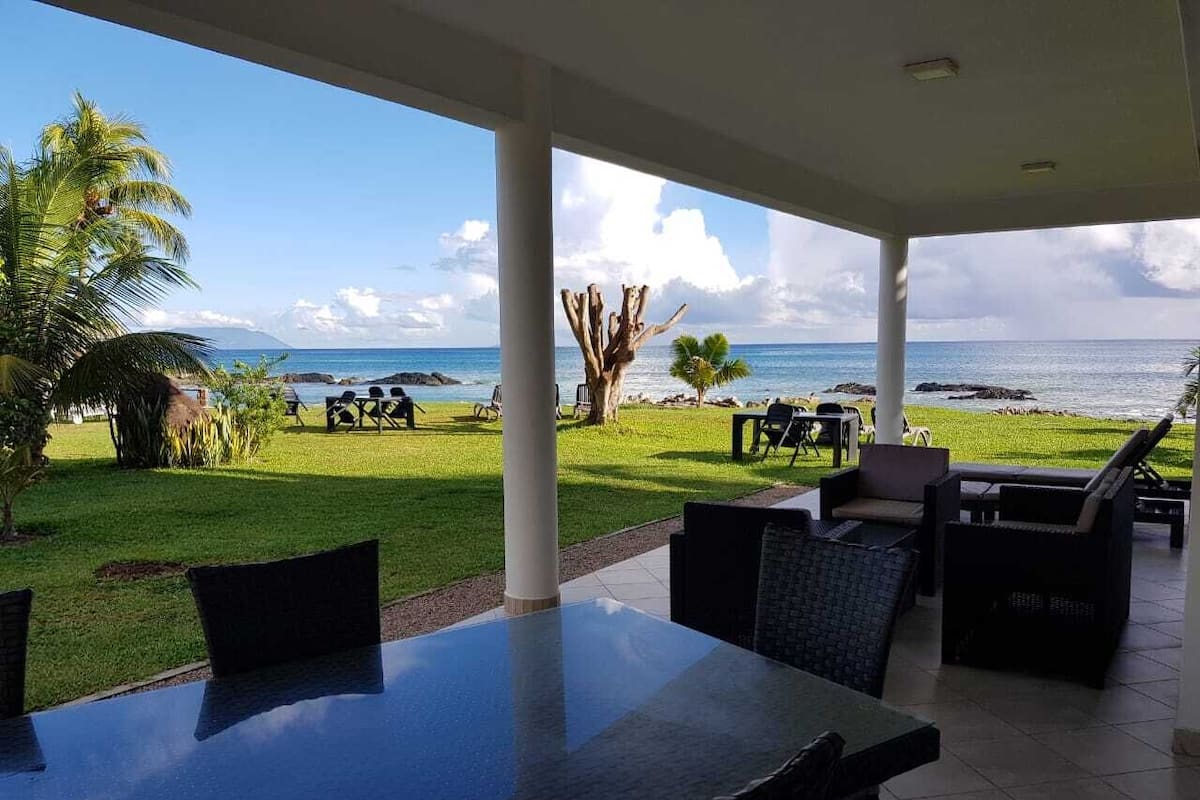 Departamento Deluxe, vista al mar, junto a la playa | Terraza o patio