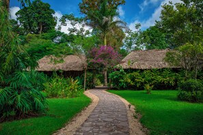 Familiekamer, Meerdere bedden (Pool Casitas) | Luxe beddengoed, een minibar, een kluis op de kamer, een bureau