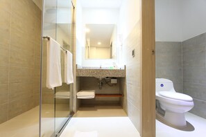 Regadera, amenidades de baño gratuitas, secadora de cabello, toallas 