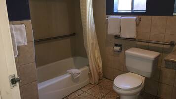 Room, 1 King Bed | Bathroom | Shower, towels