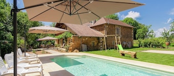 Spacious farmhouse with pool