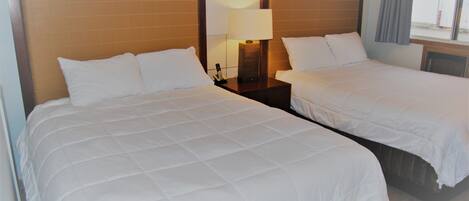 1 bedroom, premium bedding, desk, blackout curtains
