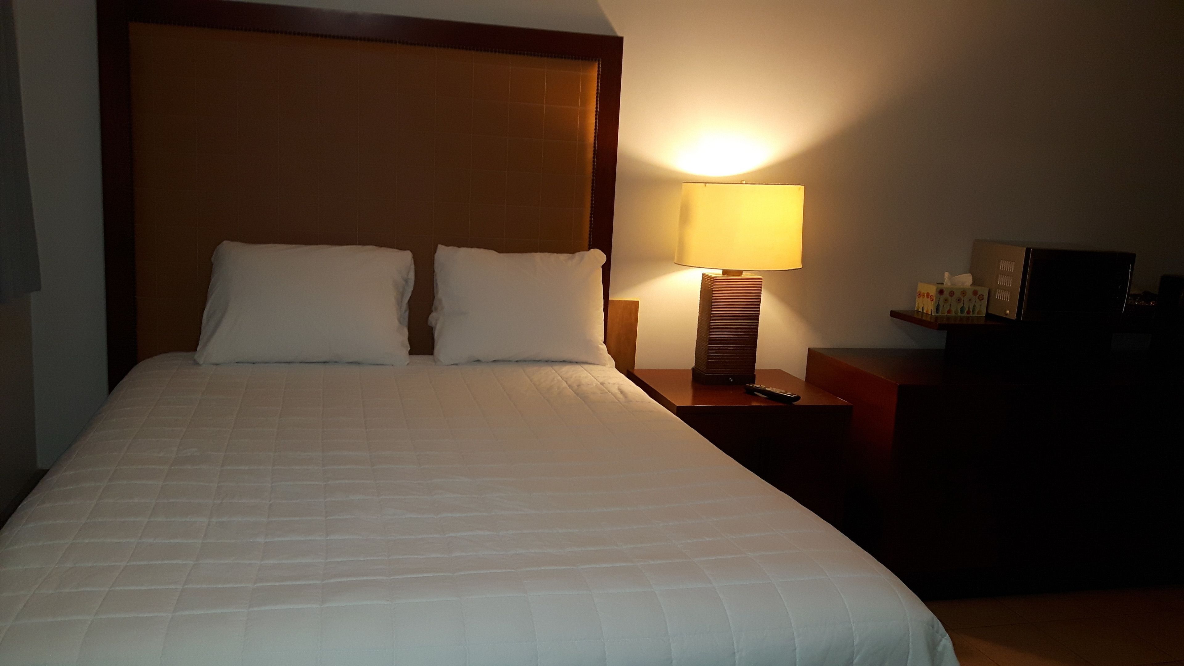 Premium bedding, desk, blackout drapes, iron/ironing board