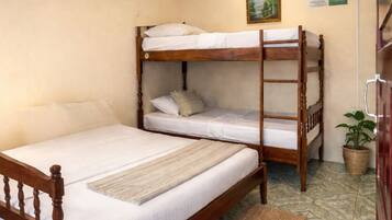 Basic Quadruple Room, 1 Bedroom, Courtyard View | Hypo-allergenic bedding available, desk, blackout drapes, WiFi (free)
