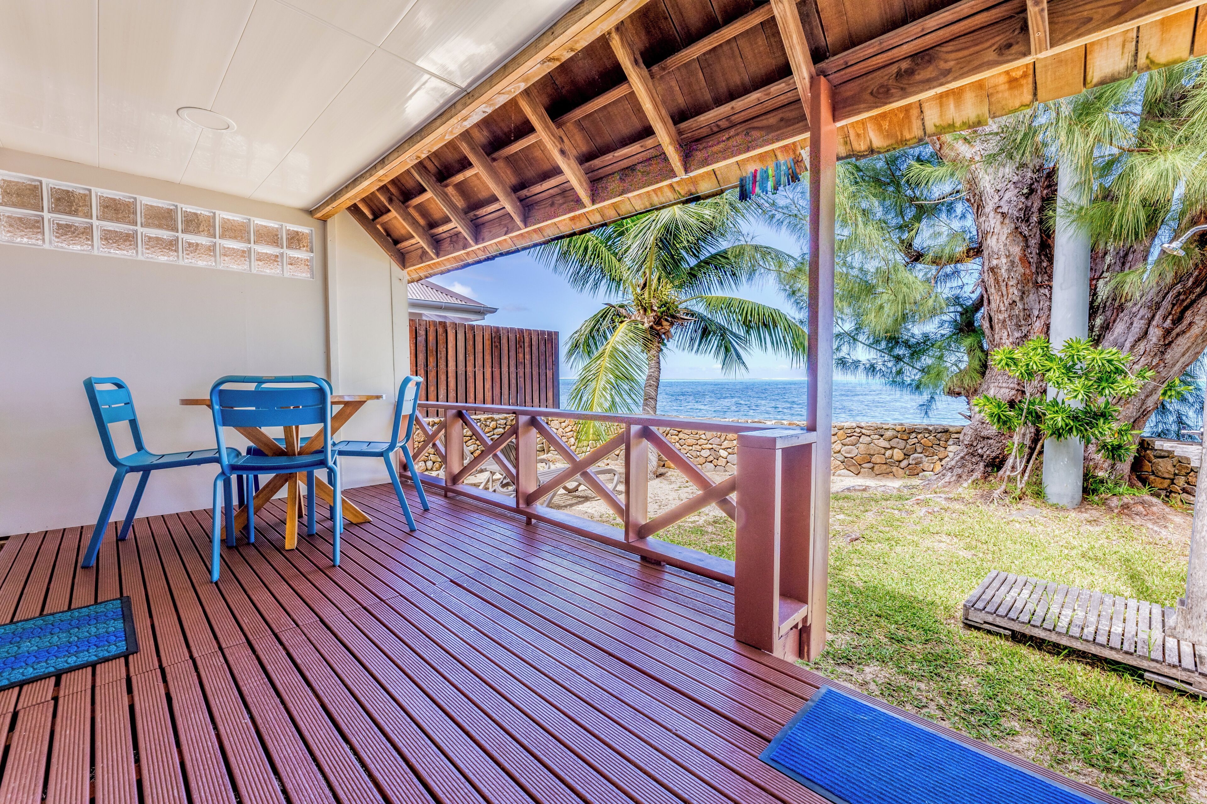 Bungalow, pemandangan laguna, tepi pantai (Aito) | Teras/patio