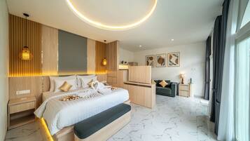 Onebedroom Private Pool Villa | Premium bedding, blackout drapes, soundproofing, iron/ironing board