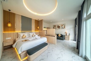 Onebedroom Private Pool Villa | 高級寝具、遮光カーテン、防音設備、アイロン / アイロン台