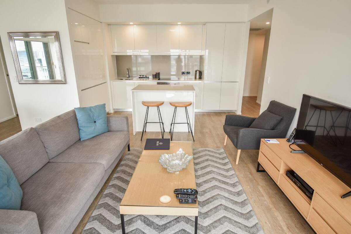 Executive Apartment, 2 Bedrooms | Living area | Flat-screen TV