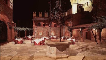 Outdoor banquet area