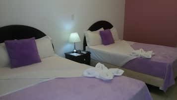 Standard Double Room, 2 Double Beds | Iron/ironing board, free WiFi