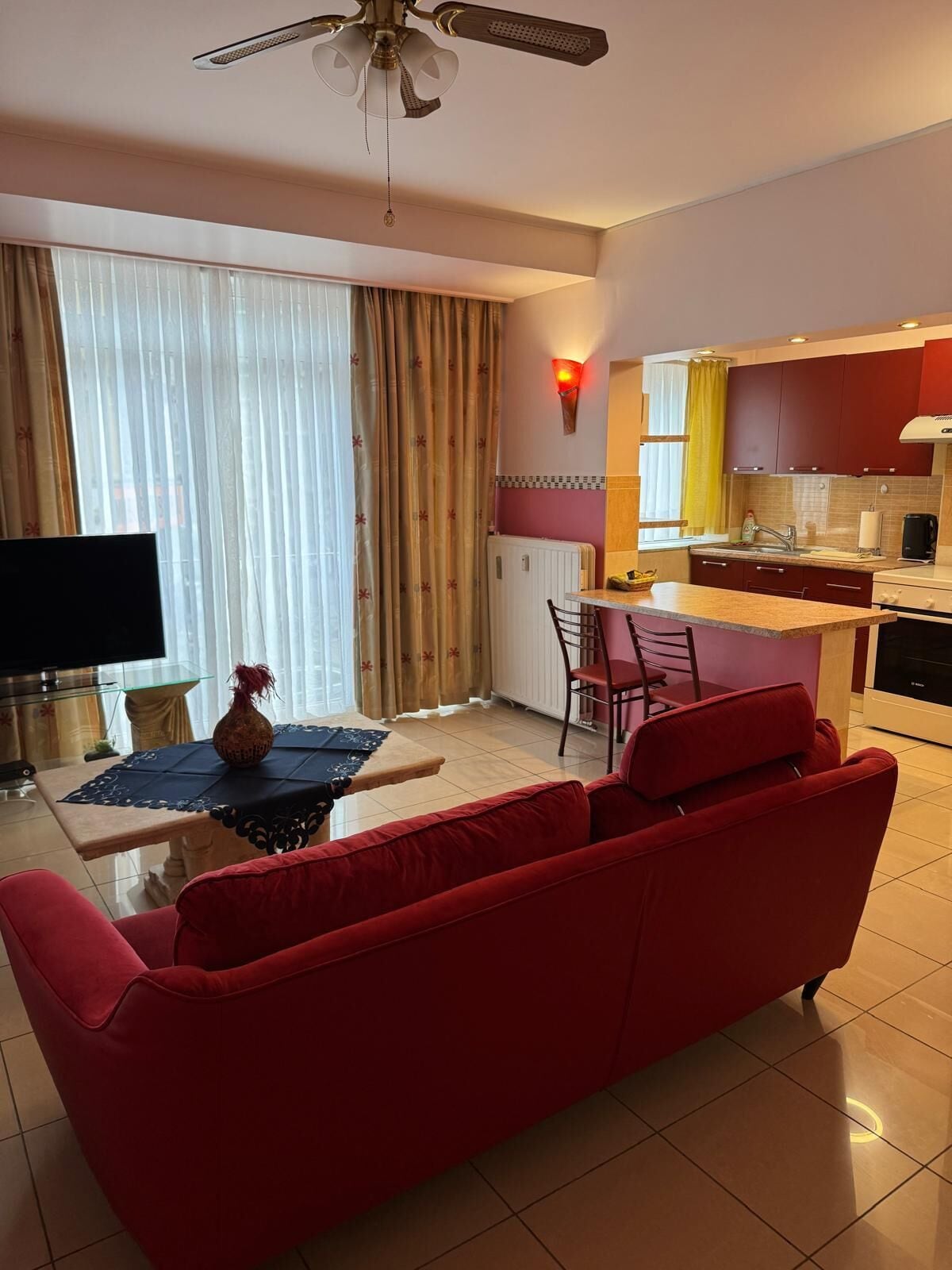 Deluxe Studio (Villa Romaine) | Living area | LED TV, DVD player