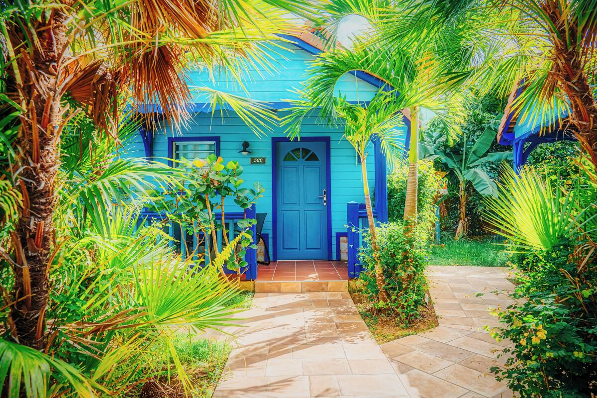 Bungalow double vue sur jardin - Lits simples | 객실 내 금고, 암막 커튼, 다리미/다리미판, WiFi