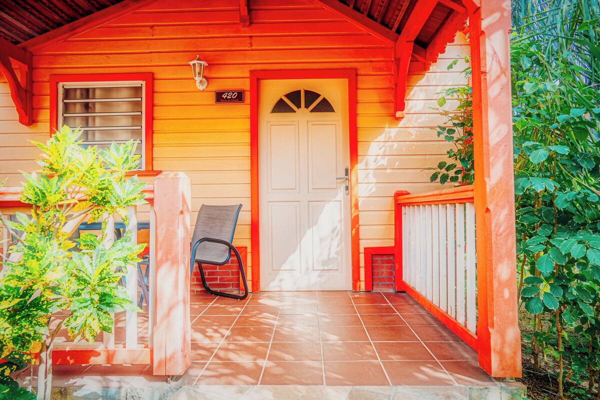 Bungalow double vue sur jardin - Lit double | 객실 내 금고, 암막 커튼, 다리미/다리미판, WiFi