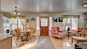 Duplex, 2 Bedrooms, Non Smoking | Living area | 55-inch Smart TV with digital channels, TV, fireplace