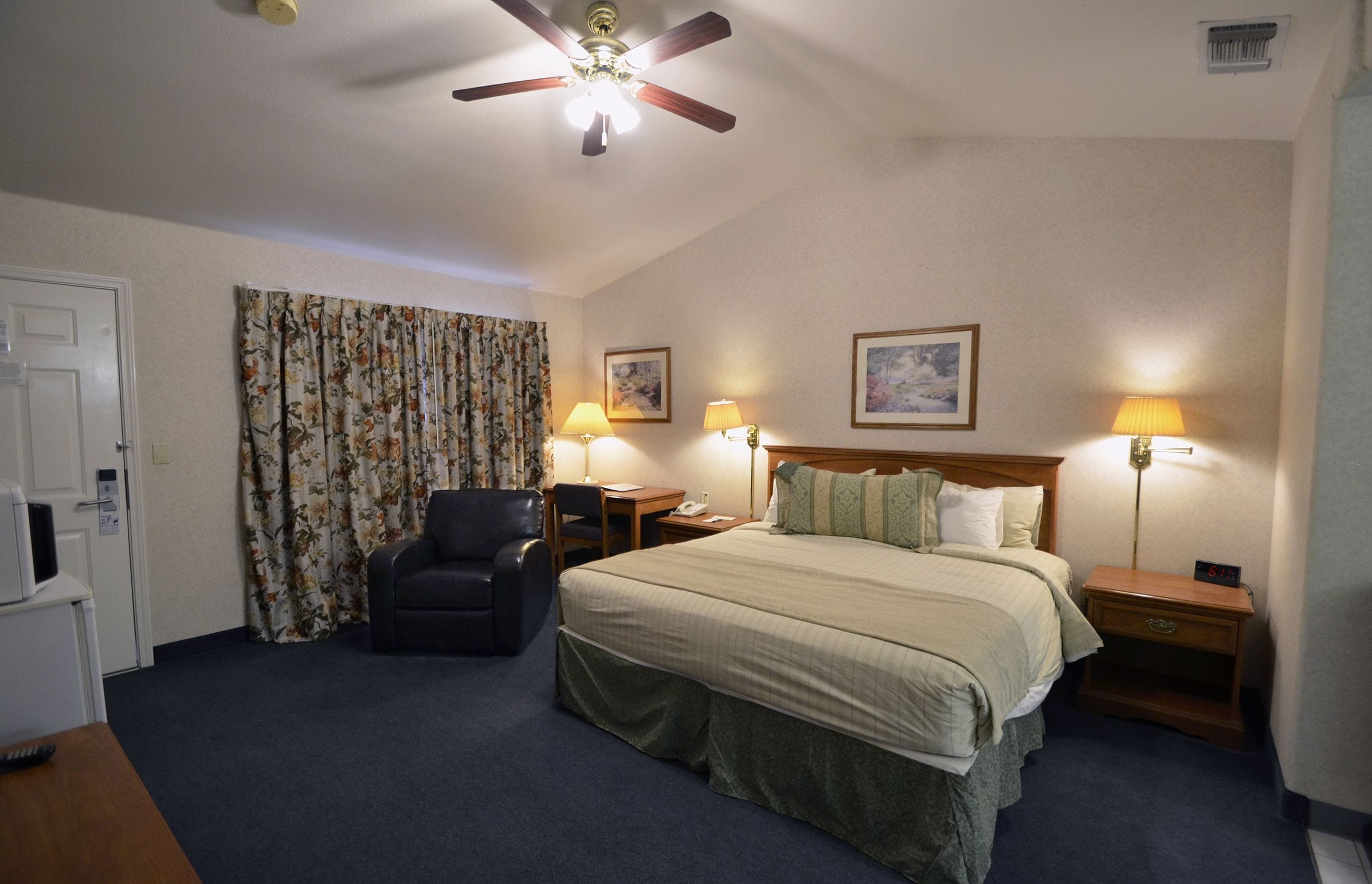 room, 1 king bed, jetted tub | desk, iron/ironing board, free wifi, bed sheets