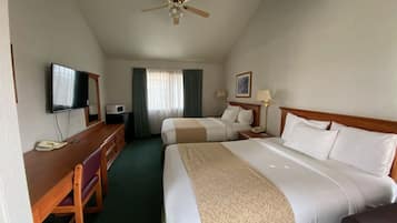 Double Room, 2 Queen Beds | Desk, iron/ironing board, free WiFi, bed sheets