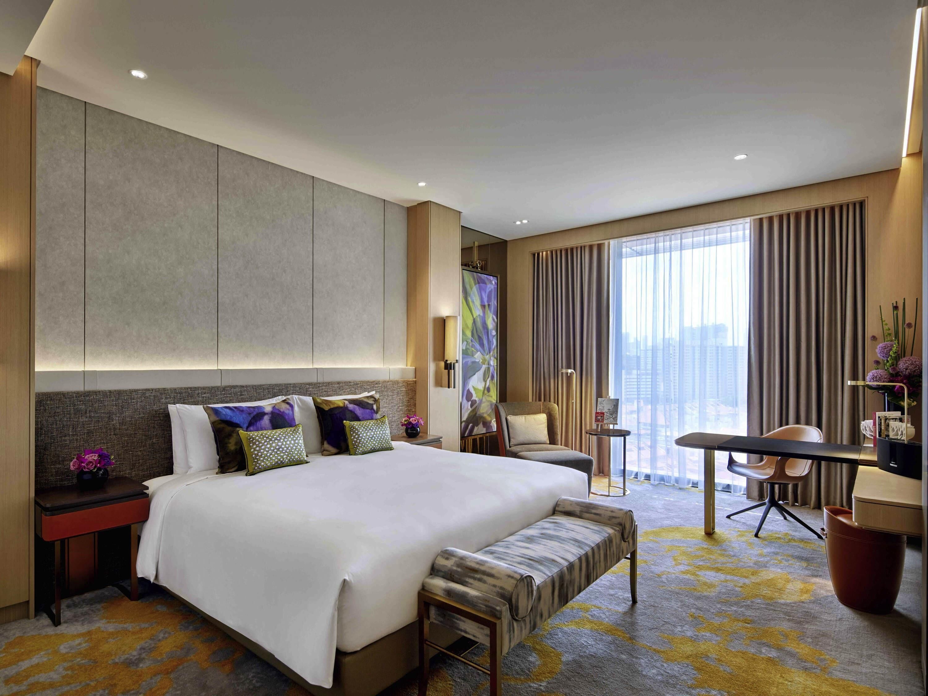 Ropa de cama de alta calidad, edredón y minibar 