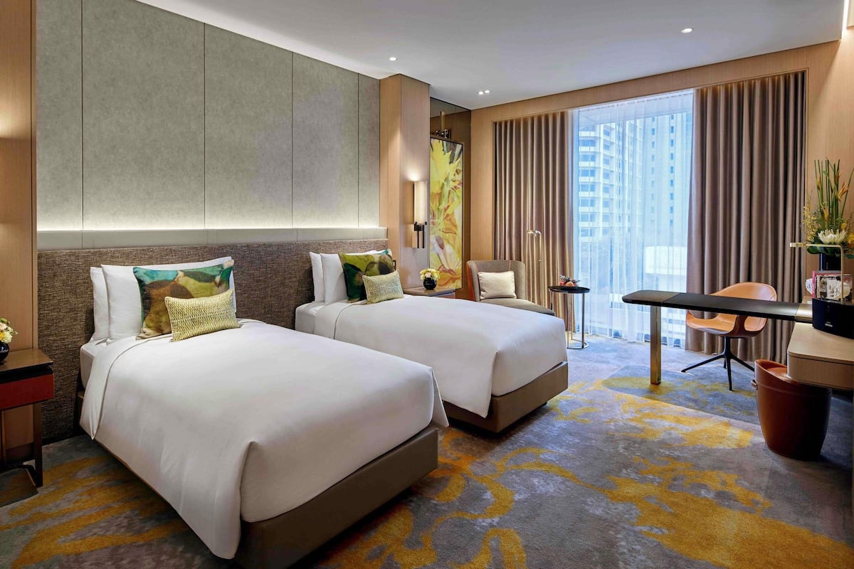 LUXURY CLUB ROOM, Club Millésime Access, 2 Single Beds, Heritage or Pool View, High Floor | Premium bedding, down comforters, minibar, in-room safe