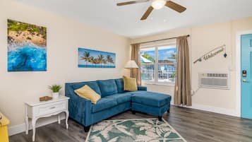 Blackout curtains, iron/ironing board, free WiFi, bed sheets