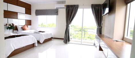 Kahden hengen standard-huone (kaksi sänkyä) | Työpöytä, ilmainen Wi-Fi