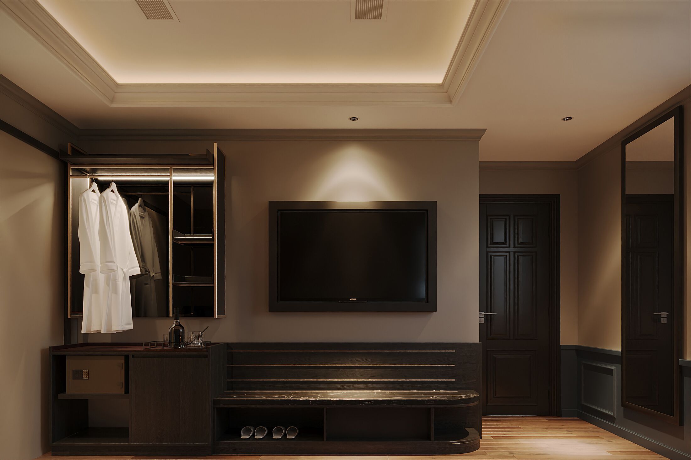 Minibar, in-room safe, blackout drapes, soundproofing