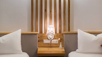 Deluxe Quadruple Room, 2 Double Beds, Accessible, Balcony | Premium bedding, blackout drapes, soundproofing, free WiFi