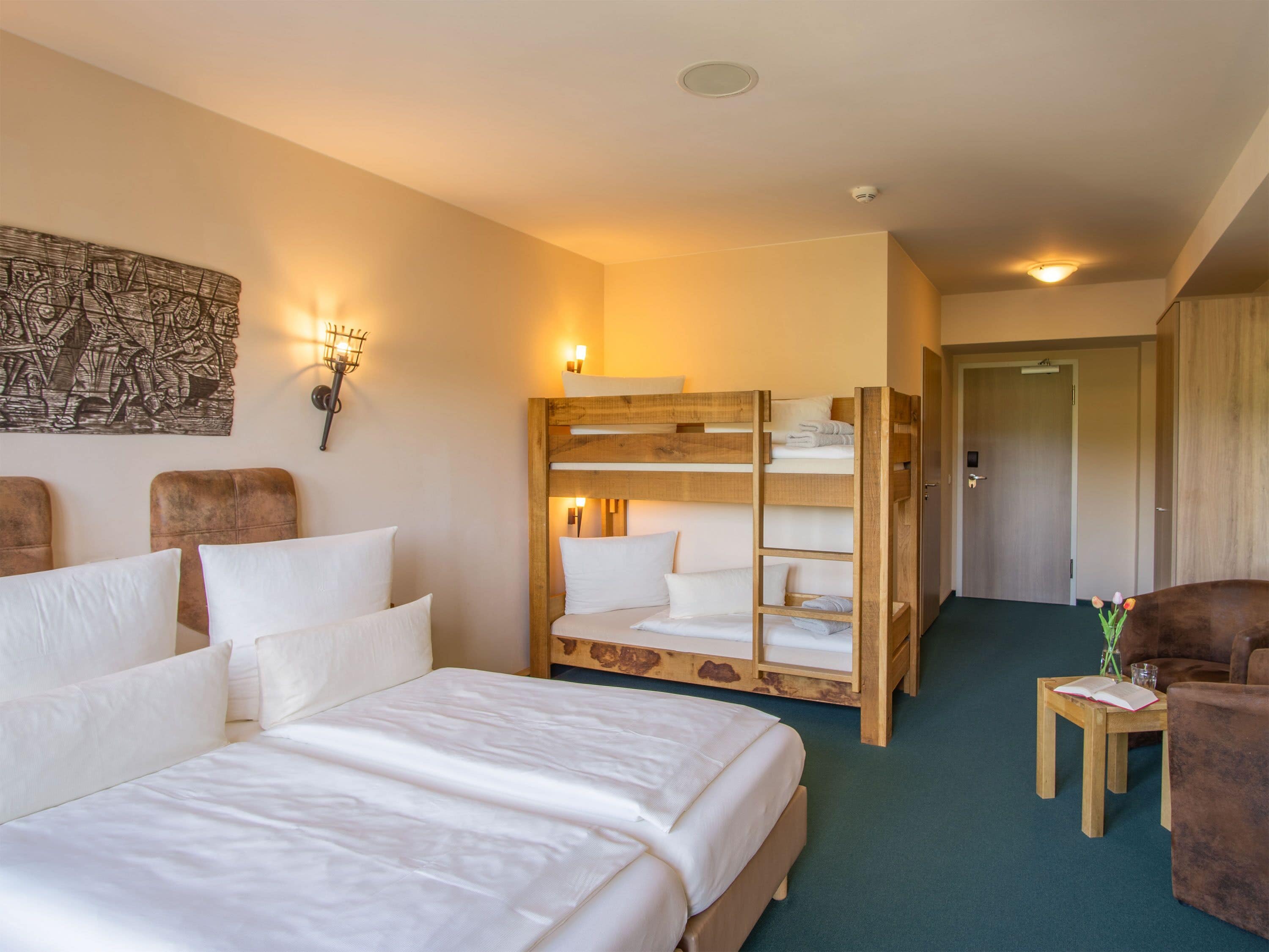 Family Quadruple Room | Hypo-allergenic bedding, free minibar, in-room safe, soundproofing