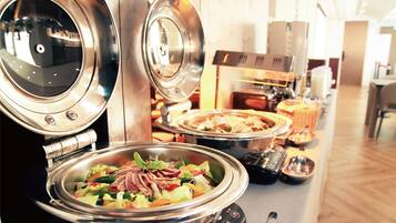 Daily self-serve breakfast for a fee