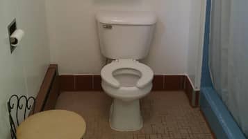 Standard Room, 2 Double Beds, Non Smoking | Bathroom | Shower, free toiletries, towels