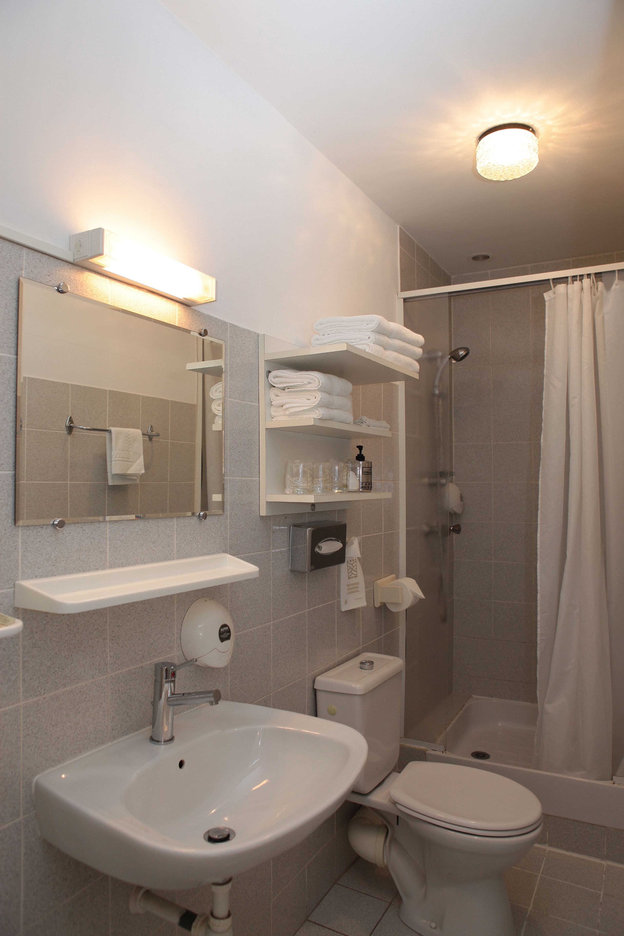 standard triple room | bathroom | shower, free toiletries, hair dryer, towels