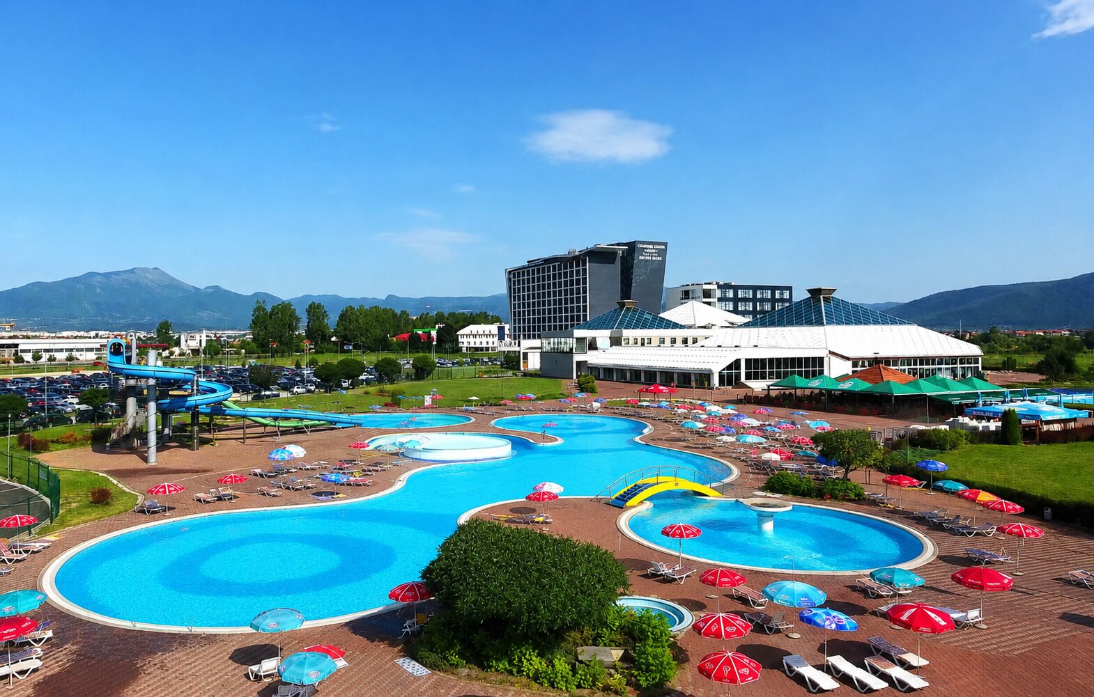 Indoor pool, seasonal outdoor pool, lifeguards on site