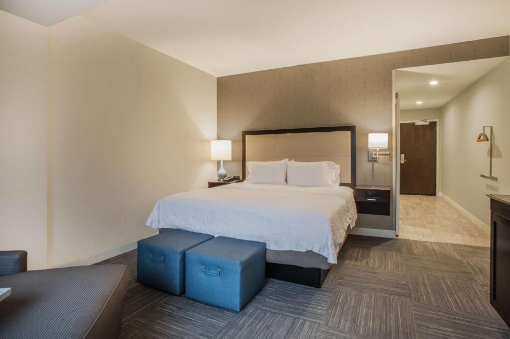 Premium bedding, down comforters, pillowtop beds, in-room safe