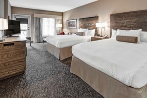 Deluxe Room, Multiple Beds, Balcony, River View | Premium bedding, blackout drapes, iron/ironing board