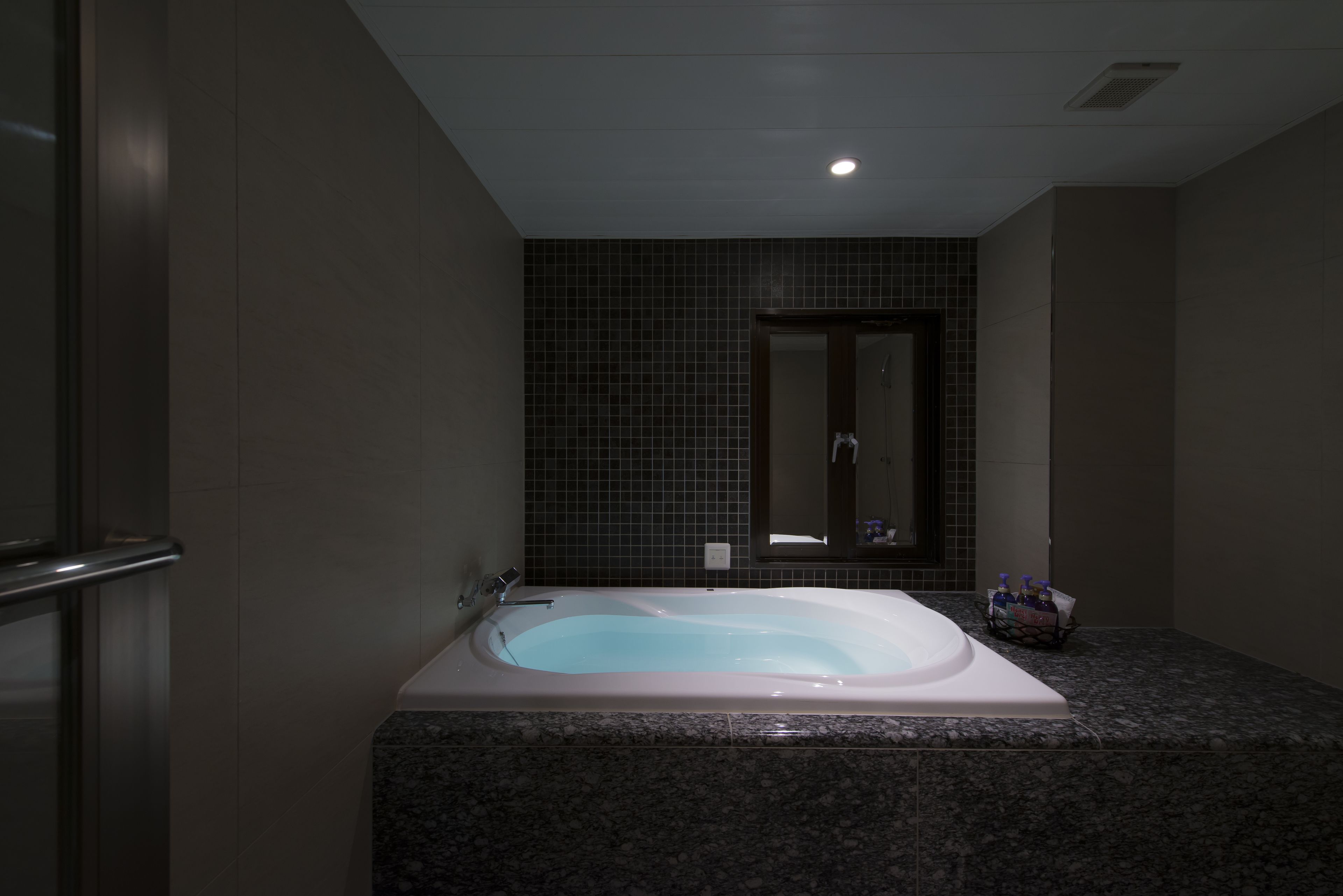 separate bathtub and shower, jetted bath, free toiletries, hair dryer