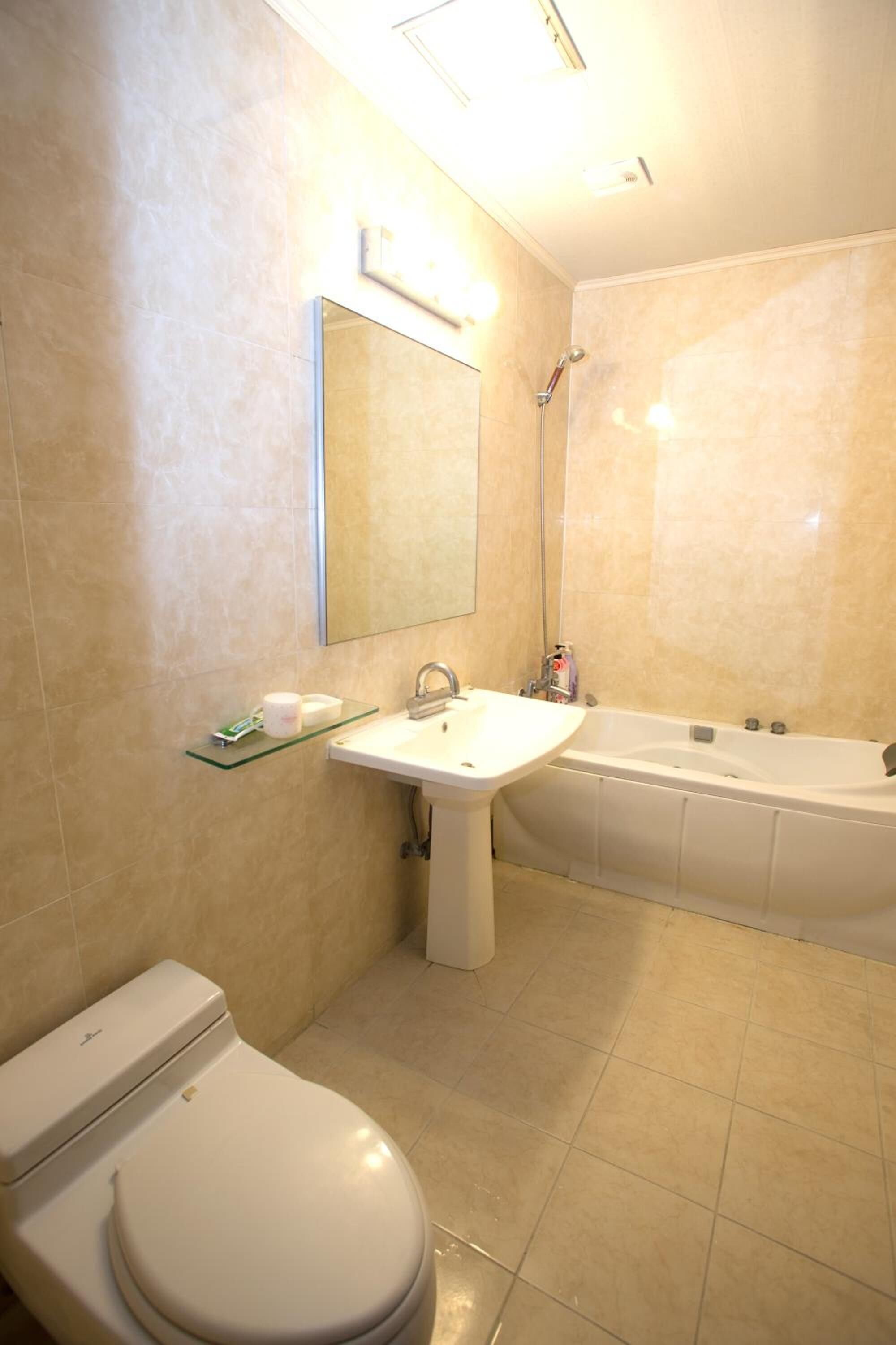 free toiletries, hair dryer, bathrobes, slippers