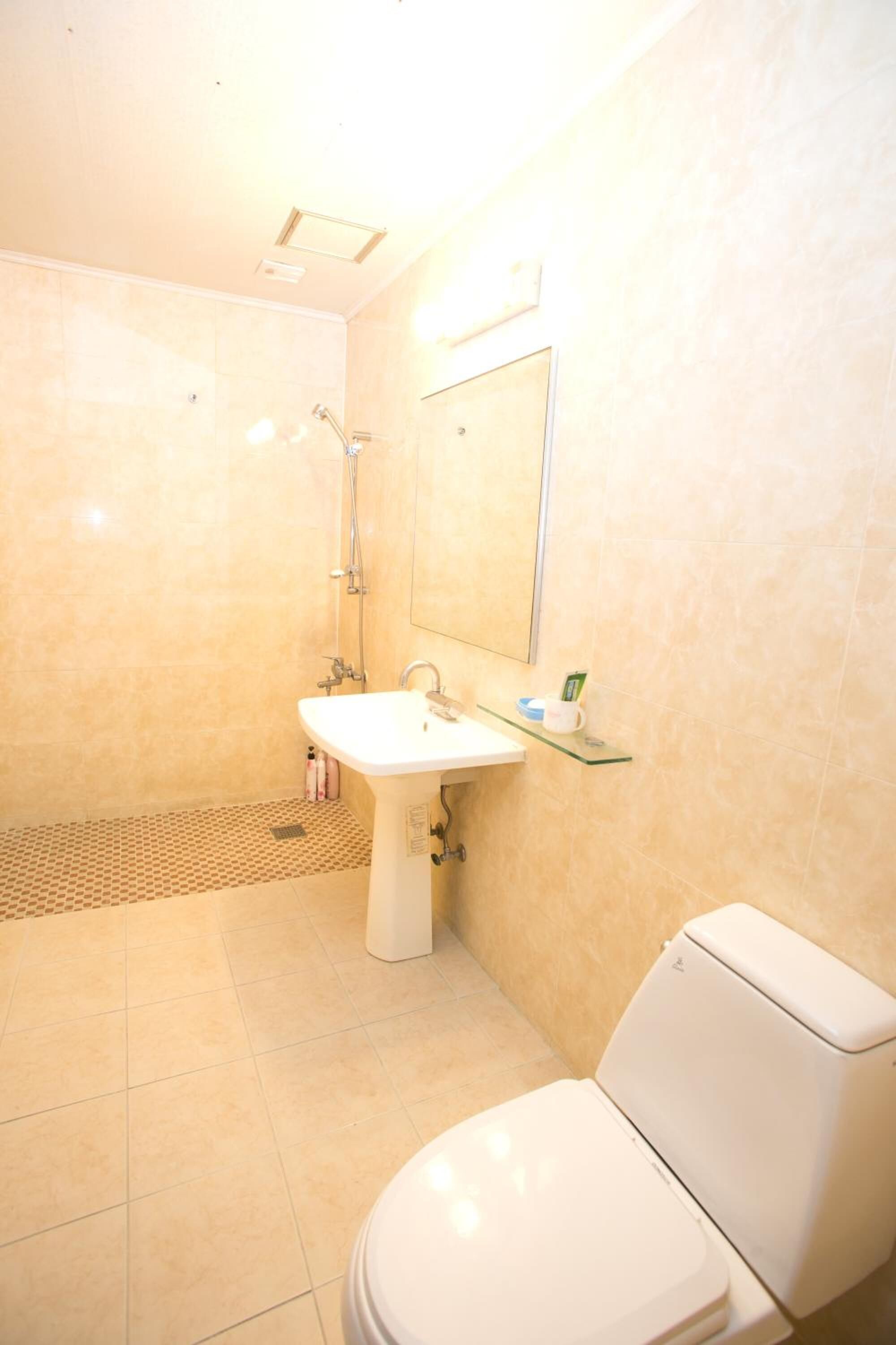 free toiletries, hair dryer, bathrobes, slippers