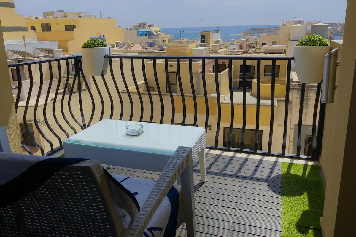 Appartement Confort, 2 chambres, vue mer | Terrasse/Patio