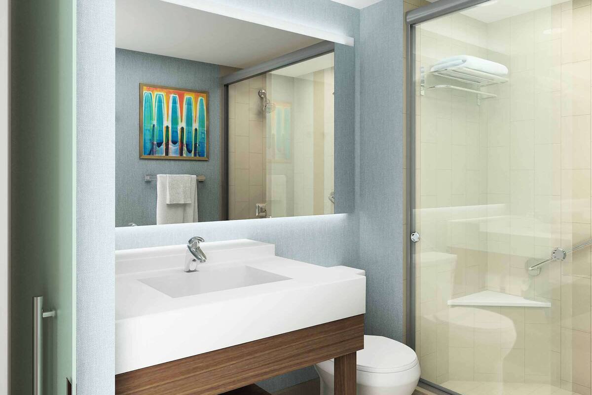 free toiletries, hair dryer, towels, soap