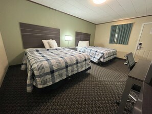Desk, free WiFi, bed sheets