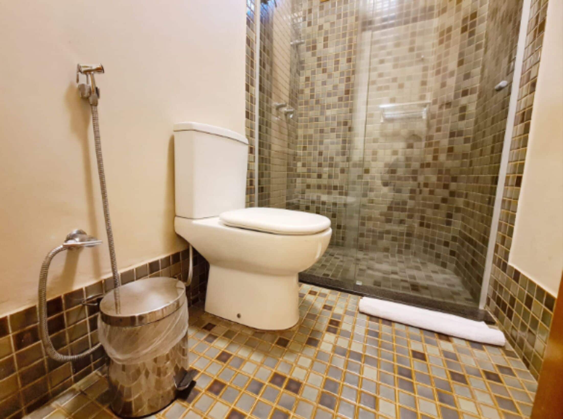 luxury room | bathroom | shower, free toiletries, towels