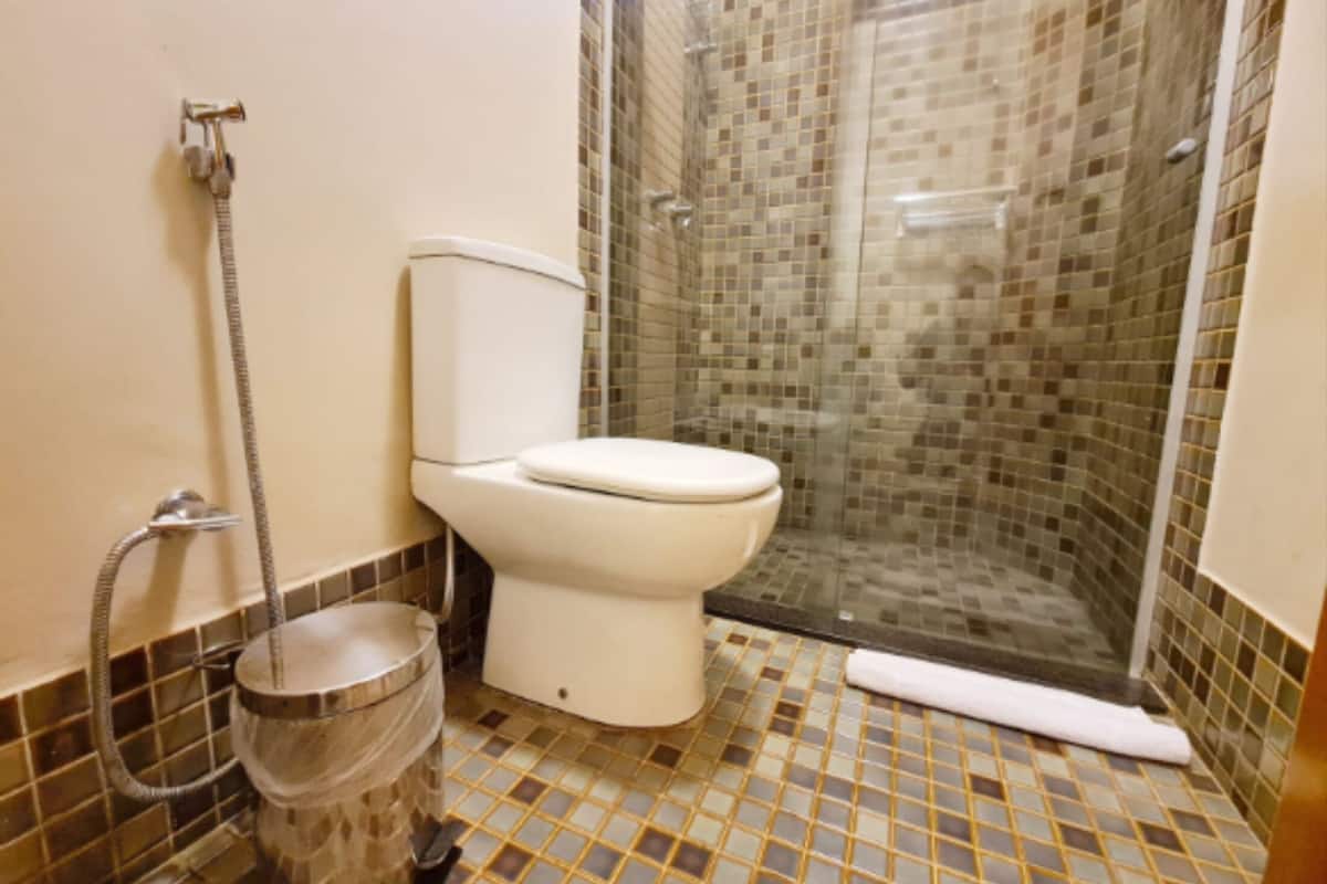 luxury room | bathroom | shower, free toiletries, towels