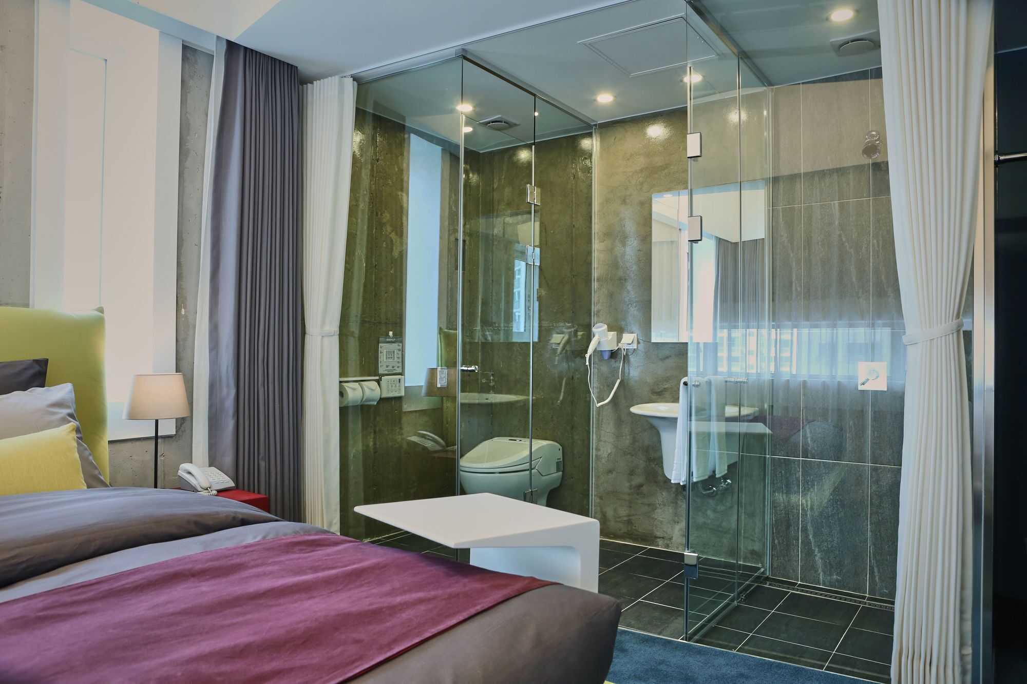 shower, free toiletries, hair dryer, bathrobes