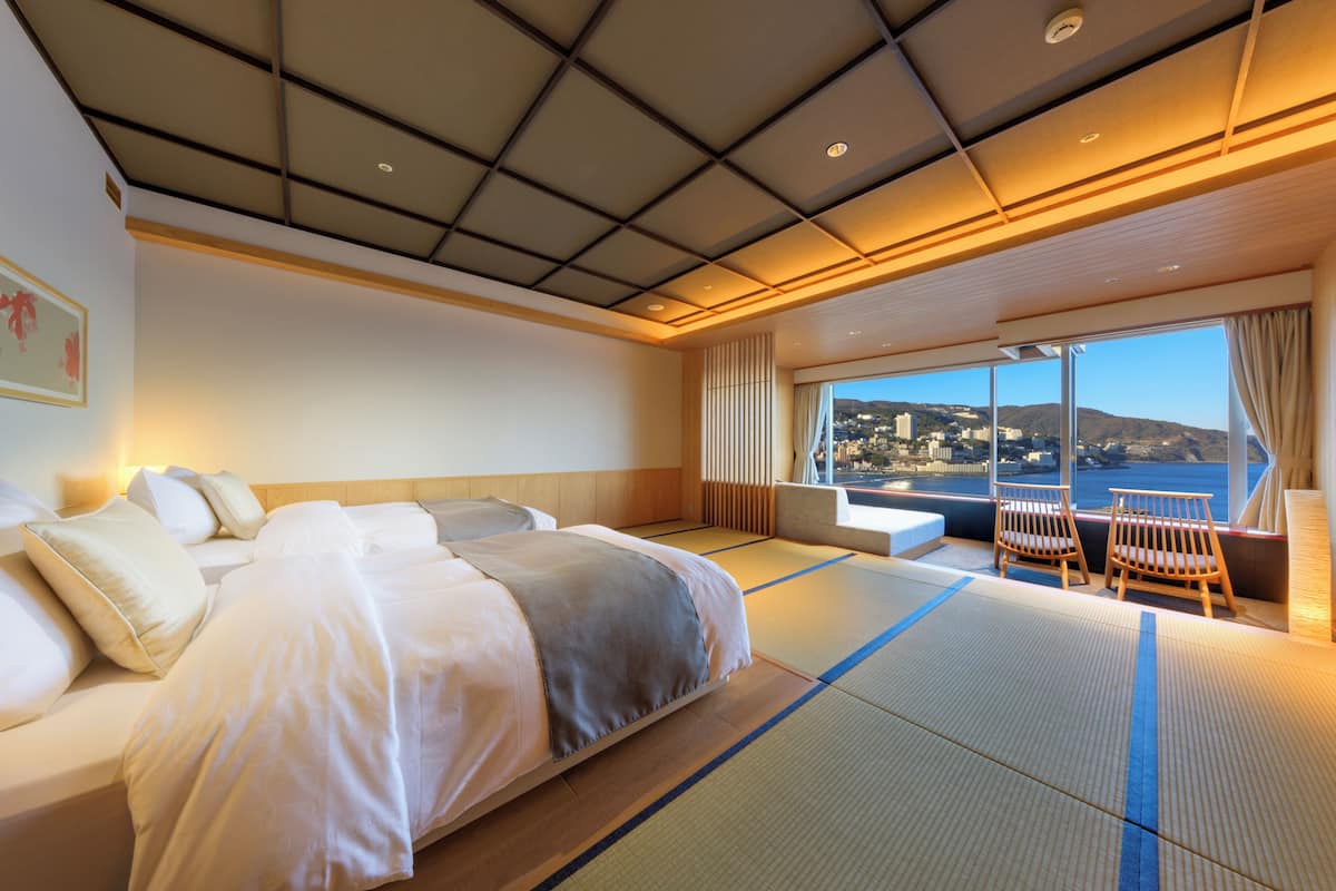 excellency room (2 beds + 2 futons) | in-room safe, desk, blackout curtains, iron/ironing board